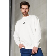 John Borners JB Erkek Üç İplik Göğsü Baskılı Sweatshirt