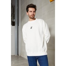 John Borners JB Erkek Üç İplik Göğsü Baskılı Sweatshirt