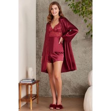 Pierre Cardin Kadın 7015 Saten Dörtlü Gelin Çeyiz Seti