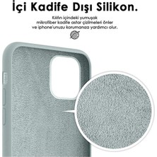 Gritty Apple iPhone 15 Pro Ile Uyumlu Premium Kılıf Kadife Iç Yüzey Logo Lansman Kapak Lacivert