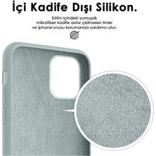 Gritty Apple iPhone 14 Içi Kadife Apple Logolu Silikon Lansman Kılıf