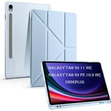 MobaxAksesuar Samsung Galaxy Tab S9 X710 X716 X718 Kılıf Kalem Bölmeli Trifolding Case