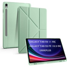 MobaxAksesuar Samsung Galaxy Tab S9 Fe X510 X516 Kılıf Kalem Bölmeli Trifolding Case