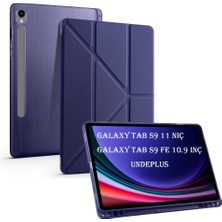 MobaxAksesuar Samsung Galaxy Tab S10 Lite FE/S10/S9 FE/S9 Kılıf Kalem Bölmeli Trifolding Case(12.4inç Değildir)