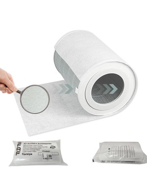 Faf 10 Adet Xiaomi Smart Air Purifier Elite Model Y600 Uyumlu Gümüş Iyonlu Elektrostatik Toz Tutucu Ön Filtre