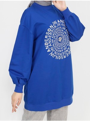 Coolest Butik 71143 2 Ip Kumaş Nakış Yazı Ve Taş Detaylı Sweatshirt