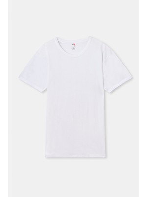Dagi Beyaz D1160 O Yaka T-Shirt Erkekler İçin Konforlu Tasarım ve Şıklık