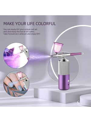 Zigver Airbrush Kompresör Seti Hava Püskürtme Tabancası Makyaj Boyama Tabancası Dövme Hydrafacial Makine