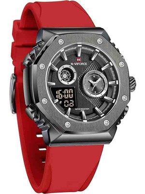 Naviforce Digital Analog Silikon Kayışlı Kol Saati