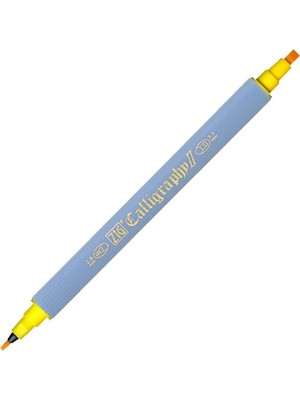 Zig Kaligrafi Kalemi Çift Uçlu 2mm + 3.5mm TC-3100 050 Yellow