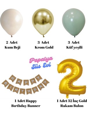 Parti Uzmanı 2 Yaş Doğum Günü Balon Seti