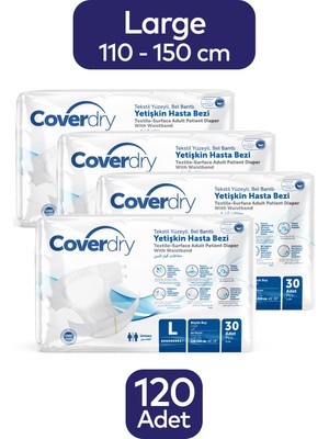 Coverdry Bel Bantlı Hasta Bezi Large 120 Adet