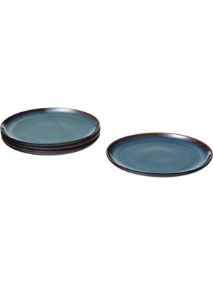 IKEA Gladelıg 4 Parça Mavi Renk Servis-Sunum Tabak Seti Stoneware