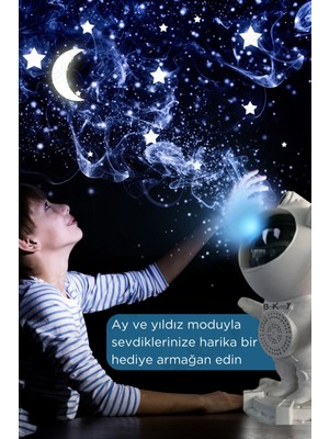 Bakeey Astronot Gece Lambası Galaxy Yıldızlı Projeksiyon Tavan Aydınlatma Lamba Ev Çocuk Oda Dekorasyon