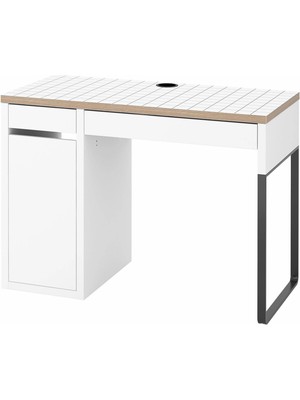 IKEA Çalışma Masası Mıcke Meridyendukkan Beyaz-Antrasit Renk 105X50 cm Ev-Ofis Çalışma Ünitesi