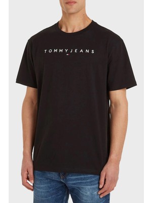 Tommy Jeans Pamuklu Regular Fit Bisiklet Yaka T Shirt Erkek T Shirt DM0DM17993 Bds