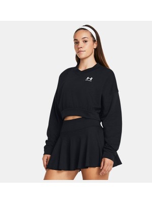 Under Armour Kadın UA Rival Terry Oversized Crop Crew Uzun Kollu 1382738-001