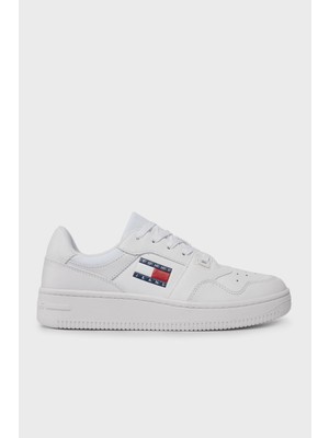 Tommy Hilfiger Logolu Deri Sneaker Ayakkabı Bayan Ayakkabı EN0EN02505 Ybs