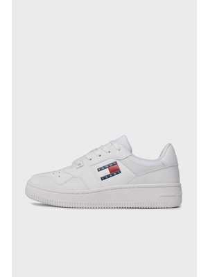 Tommy Hilfiger Logolu Deri Sneaker Ayakkabı Bayan Ayakkabı EN0EN02505 Ybs