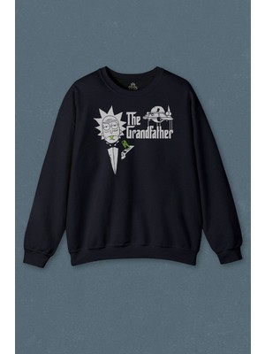 So Cool Lacivert Sweatshirt The Godfather Grandfather  Suit Baskılı Unisex Sweat