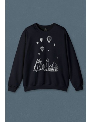 So Cool Lacivert Sweatshirt Kapadokya Nevşehir Peri Bacaları Cappadocia Baskılı Unisex Sweat