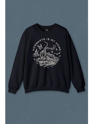 So Cool Lacivert Sweatshirt Hogwarts Tren Potterhead Magic Baskılı Unisex Sweat
