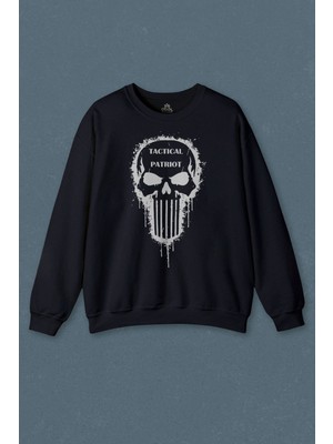 So Cool Lacivert Sweatshirt Tactical Patriot Military Vatansever Savaşçı Baskılı Unisex Sweat