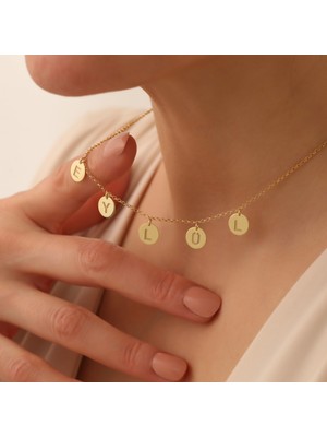 Nox Jewelry Kişiye Özel İsim Kolye – 925 Ayar Gümüş Mikron Altın Kaplama - CN00152