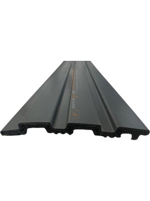 Detay Poliuretan  Duvar Paneli ( 10 Adet - 11X290 cm )  Detaypoliuretan Zer Mat Antrasit Dekoratif Lambri - Pvc Lambiri DP-404-302-9