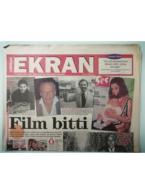 Gökçe Koleksiyon Milliyet Gazetesi Ekran Eki 4 Nisan 1995 Onlarla Bir Dönem Kapandı -GZ33436