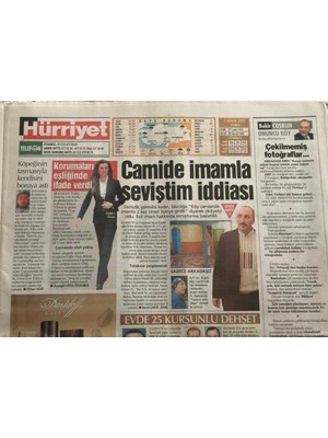Gökçe Koleksiyon Hürriyet Gazetesi 2 Aralık 2005-GAMZE Özçelik Olayının Perde Arkası  GZ45102