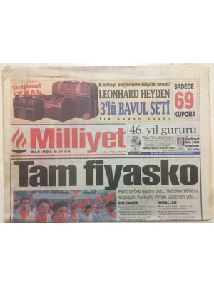 Gökçe Koleksiyon Milliyet Gazetesi 3 Mayıs 1996 - Fatih Terimin Milli Takımdan Ayrılışının Perde Arkası    GZ51628