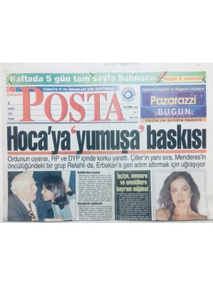 Gökçe Koleksiyon Posta Gazetesi  2 Şubat 1997  - Türkan Şoray,hastalardan Çok Şey Öğrendim Dedi  GZ43127