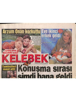 Gökçe Koleksiyon Hürriyet Gazetesi Kelebek Eki 25 Mayıs 2005 - Bülent Ersoy  Gençlik Pozu Yatak Başında  - Haluk Levente Destek  GZ93706