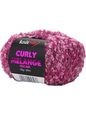 Knitme Curly Melange KCM53 Fuşya Melanj