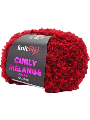 Knitme Curly Melange KCM57 Kırmızı Melanj