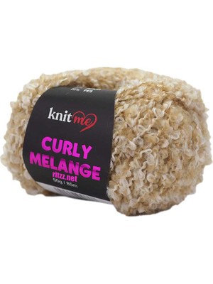 Knitme Curly Melange KCM52 Bej Melanj