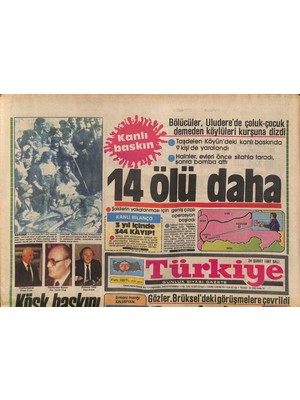 Türkiye Gazetesi 24 Şubat 1987 - Naime Ambargo - Ermeni Patriği Kalustyan   Türkiyede Ermenilere Baskı Yok  GZ118643