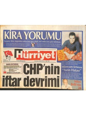 Hürriyet Gazetesi 3 Ocak 2000 - Serdar Ortaçın 1999UN Son Aylarında Çıkardığı  Asrın Hatası  Isimli Albümü Ile Yılbaşı Gecesinin Yıldızı Oldu  GZ127544