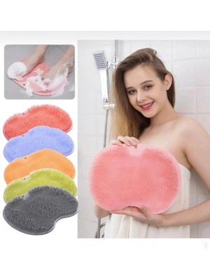 Newstore Home Vantuzlu Banyo Fırçası ve Ayak Sırt Masaj Pedi Silikon