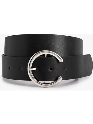 Koton Faux Leather Metal Buckle Detail Belt