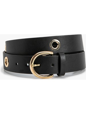 Koton Metal Accessory Detail Faux Leather Belt
