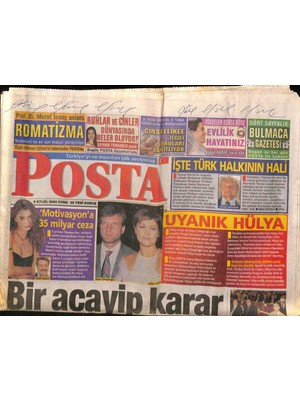 Gökçe Koleksiyon Posta Gazetesi 9 Eylül 2005 - Hülya Avşar Evlilik Sonrası Kazandığı Paraları Kaya Çilingiroğlu Ile Paylaşacaktı  GZ82714