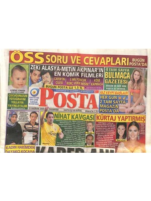 Gökçe Koleksiyon Posta Gazetesi 15 Haziran 2009  - Ronaldo Ilk Golü Paris Hiltona Attı  GZ82663