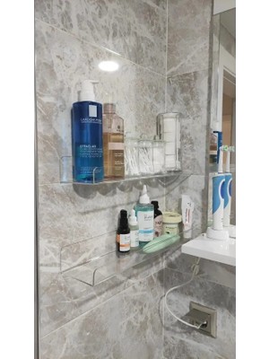 Nisba Ticaret Modern Raf Pleksi Modern Şeffaf Raf Duvar Rafı Pileksi Raf