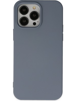 Kzy Apple iPhone 15 Pro Max ile Uyumlu  Içi Kadife Lansman Silikon Kılıf - Petrol Mavisi