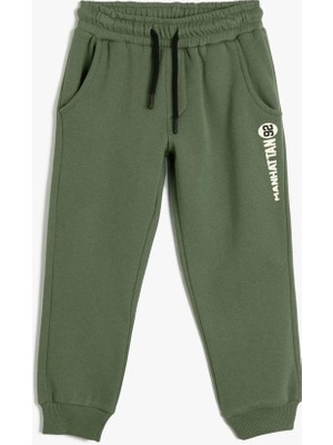 Koton 4Wkb40068Tk 868 Haki Erkek Çocuk Pamuk Jersey Esofman Alt