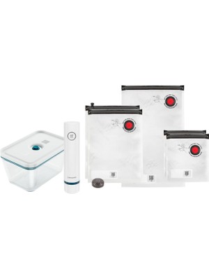 Zwilling Fresh & Save 7 Parça Vakumlu Başlangıç Seti Cam 2 L Kapasite ve Hava Geçirmez Özellik