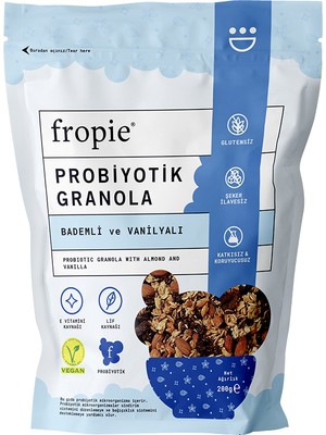 Fropie Badem & Vanilya Probiyotik Granola 200 gr