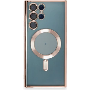Samsun Galaxy S22 Ultra Kılıf Kamera Lens Korumalı Renkli Magsafe Şeffaf Kapak